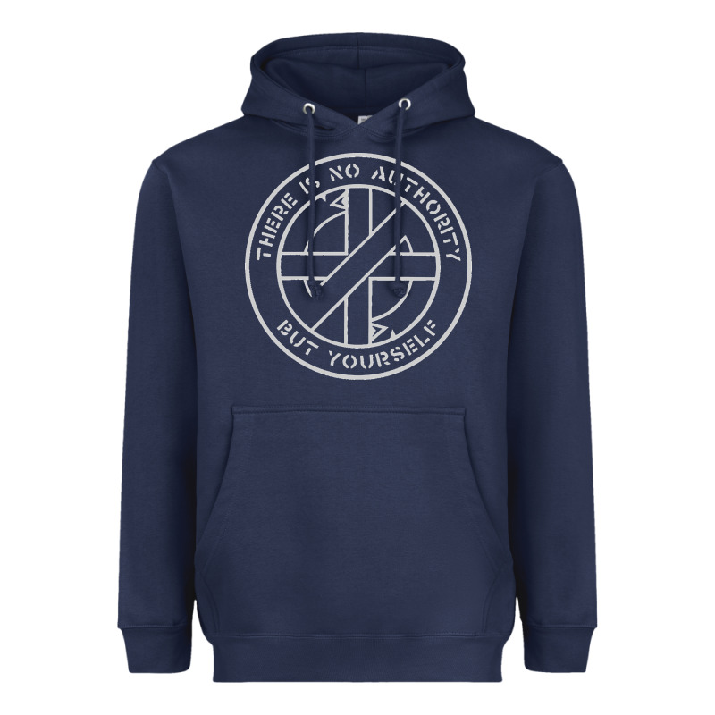 Crass   There Is No  Authority But Yourself Classic Heavyweight Hoodie by PixelFlow | Teevron