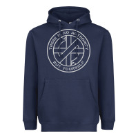 Navy Crass   There Is No  Authority But Yourself Classic Heavyweight Hoodie - PixelFlow