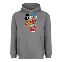 Storm micky-playing-baseball-cartoon-illustration-- Heavyweight Hoodie - PixelFlow