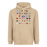 Mushroom american football team collage    wall art Heavyweight Hoodie - PixelFlow
