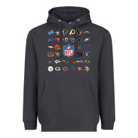 American Football Team Collage    Wall Art Heavyweight Hoodie | Teevron