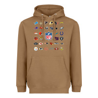 Toasted Coconut american football team collage    wall art Heavyweight Hoodie - PixelFlow