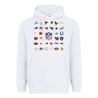 White american football team collage    wall art Heavyweight Hoodie - PixelFlow