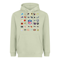 Matcha american football team collage    wall art Heavyweight Hoodie - PixelFlow