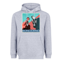 Heather Grey Inglorious Basterds - Bongiorno poster GIFT Heavyweight Hoodie - PixelFlow