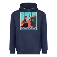 Navy Inglorious Basterds - Bongiorno poster GIFT Heavyweight Hoodie - PixelFlow