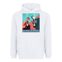 White Inglorious Basterds - Bongiorno poster GIFT Heavyweight Hoodie - PixelFlow