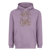 Lavender The Best Morning Coffee Heavyweight Hoodie - PixelFlow