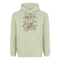 Matcha The Best Morning Coffee Heavyweight Hoodie - PixelFlow