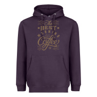 Plum The Best Morning Coffee Heavyweight Hoodie - PixelFlow