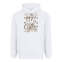 White The Best Morning Coffee Heavyweight Hoodie - PixelFlow