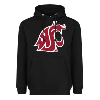 Black washington state cougars Heavyweight Hoodie - PixelFlow