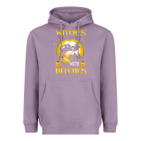 Lavender witches with hitches funny halloween costume gift Heavyweight Hoodie - PixelFlow