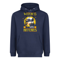 Navy witches with hitches funny halloween costume gift Heavyweight Hoodie - PixelFlow
