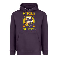 Plum witches with hitches funny halloween costume gift Heavyweight Hoodie - PixelFlow