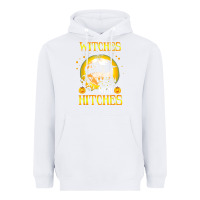 White witches with hitches funny halloween costume gift Heavyweight Hoodie - PixelFlow