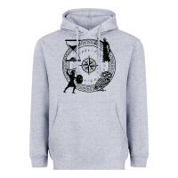 Heather Grey the four stoic virtues Heavyweight Hoodie - PixelFlow
