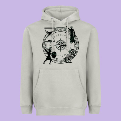 The Four Stoic Virtues Heavyweight Hoodie Designed By Pixelflow