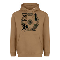 Toasted Coconut the four stoic virtues Heavyweight Hoodie - PixelFlow