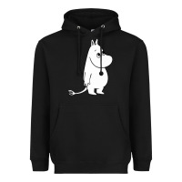 Black moomin character Heavyweight Hoodie - PixelFlow