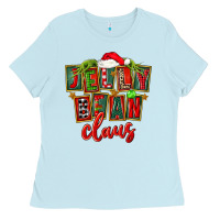 Baby Blue christmas jelly bean claus Ladies Tee - FaDigitalArtStudio