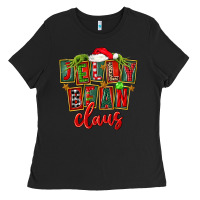 Black christmas jelly bean claus Ladies Tee - FaDigitalArtStudio