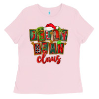 Bubblegum Pink christmas jelly bean claus Ladies Tee - FaDigitalArtStudio