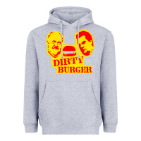 Heather Grey dirty burger Heavyweight Hoodie - PixelFlow