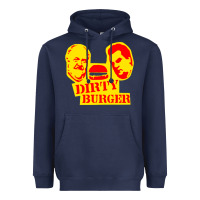Navy dirty burger Heavyweight Hoodie - PixelFlow