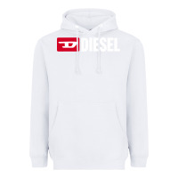 White Diesel Heavyweight Hoodie - PixelFlow