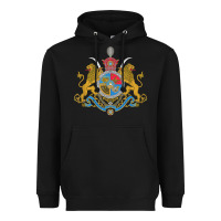 Black Iran Coat of arms Flag souvenir Iranian Persian Heavyweight Hoodie - PixelFlow