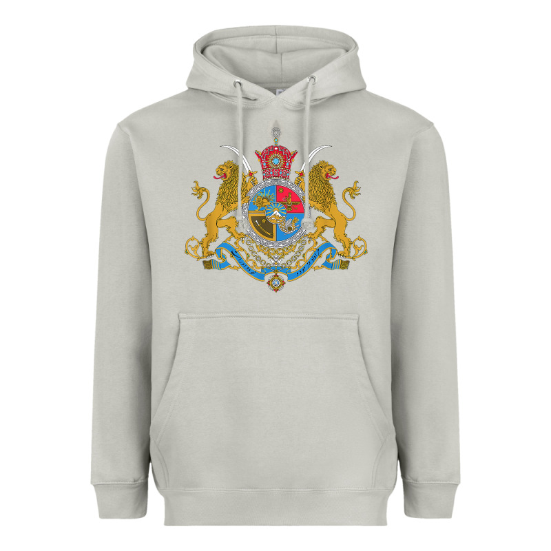 Iran Coat Of Arms Flag Souvenir Iranian Persian Heavyweight Hoodie by PixelFlow | Teevron