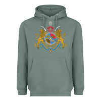 Sage Iran Coat of arms Flag souvenir Iranian Persian Heavyweight Hoodie - PixelFlow