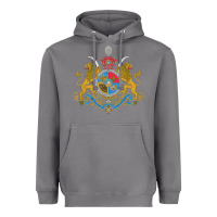 Storm Iran Coat of arms Flag souvenir Iranian Persian Heavyweight Hoodie - PixelFlow