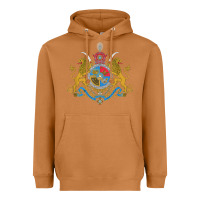 Meerkat Iran Coat of arms Flag souvenir Iranian Persian Heavyweight Hoodie - PixelFlow