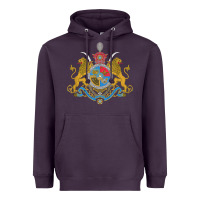 Plum Iran Coat of arms Flag souvenir Iranian Persian Heavyweight Hoodie - PixelFlow