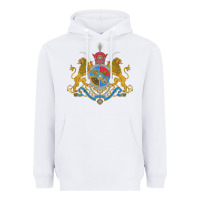 White Iran Coat of arms Flag souvenir Iranian Persian Heavyweight Hoodie - PixelFlow