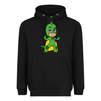 Black gekko cat boy Heavyweight Hoodie - PixelFlow