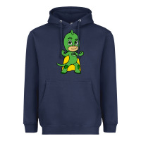 Navy gekko cat boy Heavyweight Hoodie - PixelFlow
