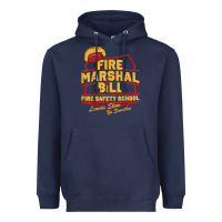 Navy fire marshal bill fire safety school funny firefighter t shirt Heavyweight Hoodie - PixelFlow