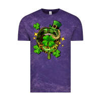 Cloud Purple St. Patrick's Day lip Vintage Tee - FaDigitalArtStudio