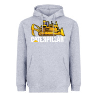 Heather Grey bulldozercat 2 Heavyweight Hoodie - PixelFlow