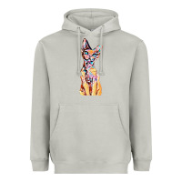 Moon Dust Colorful Cat Heavyweight Hoodie - PixelFlow