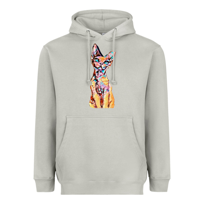 Colorful Cat Heavyweight Hoodie by PixelFlow | Teevron