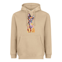 Mushroom Colorful Cat Heavyweight Hoodie - PixelFlow