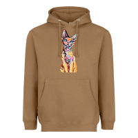 Toasted Coconut Colorful Cat Heavyweight Hoodie - PixelFlow