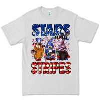 Dove Grey Stars and stripes gnomes 4th of july Premium Tee - CowGirlArtShop