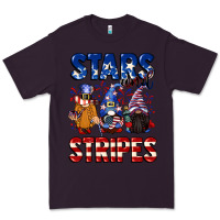 Plum Stars and stripes gnomes 4th of july Premium Tee - CowGirlArtShop