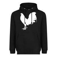 Black game fowl gallegos, rooster, chicken t shirt Heavyweight Hoodie - PixelFlow