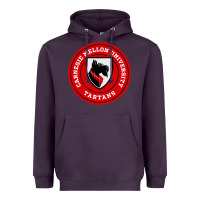 Plum carnegie mellon tartans Heavyweight Hoodie - SnappyArt